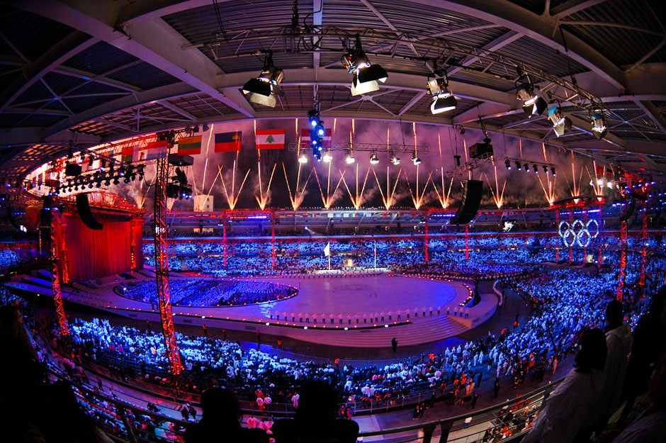 Cerimonia di apertura e chiusura - Olimpiadi invernali Torino 2006. Il finale della cerimonia di apertura visto dalla regia.